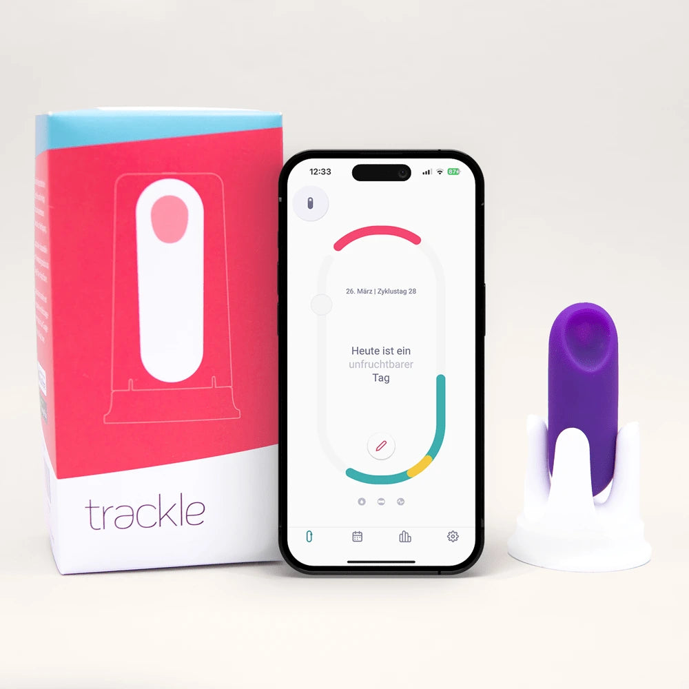 trackle Catch mit Produktverpackung und App